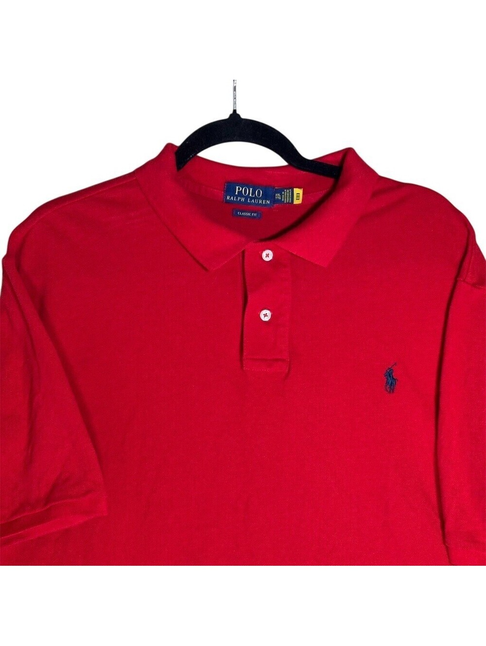 Polo Ralph Lauren Polo Shirt Mens 2XL Red Classic Fit Short Sleeve Logo